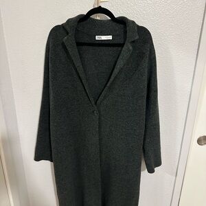 Zara Charcoal Longline Coat